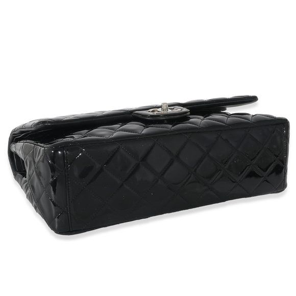 Chanel Black Quilted Patent Leather Classic Maxi Flap Bag - Picture 6 of 7